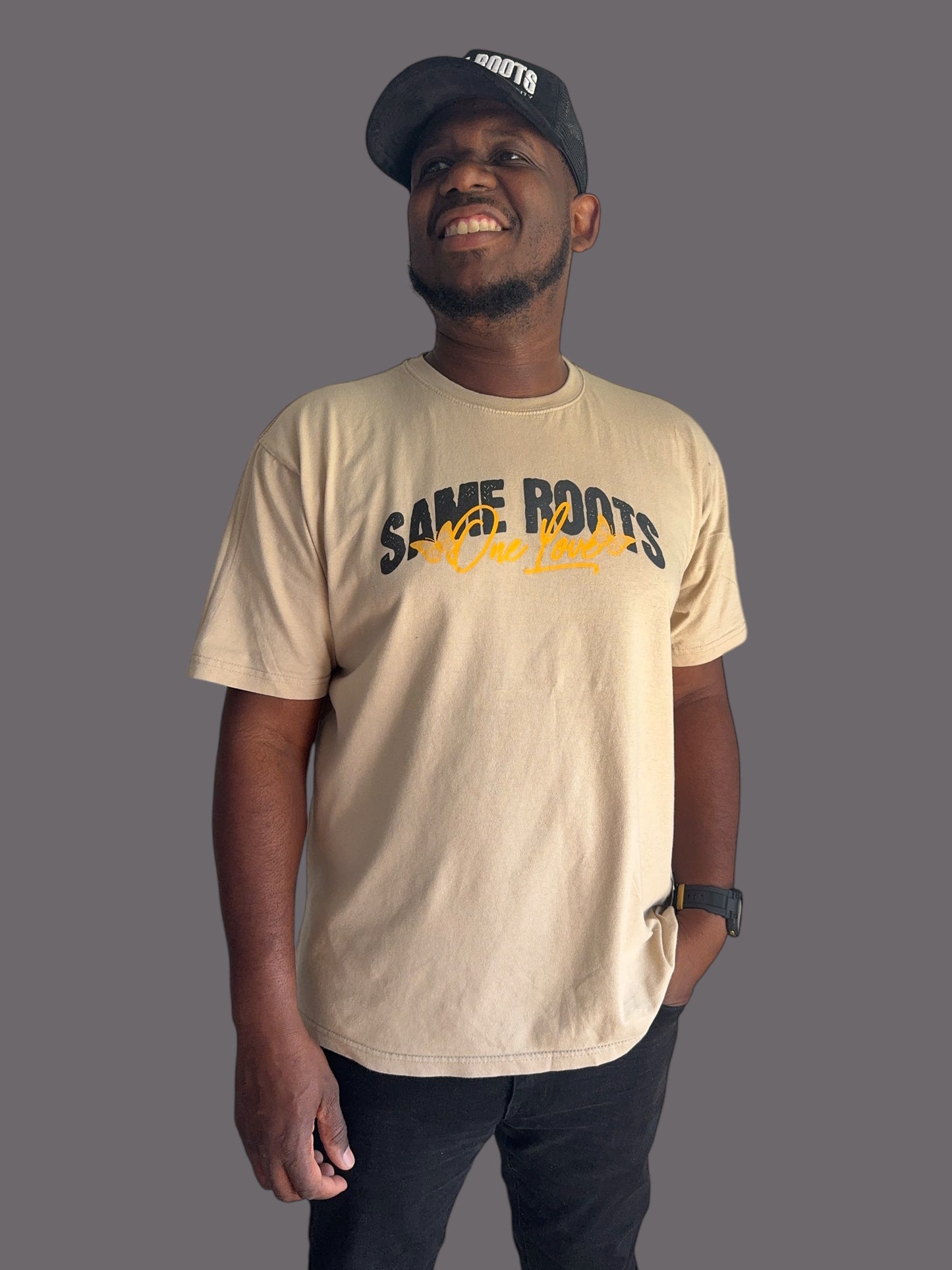 All Love Tee (Sand/Black/Gold)
