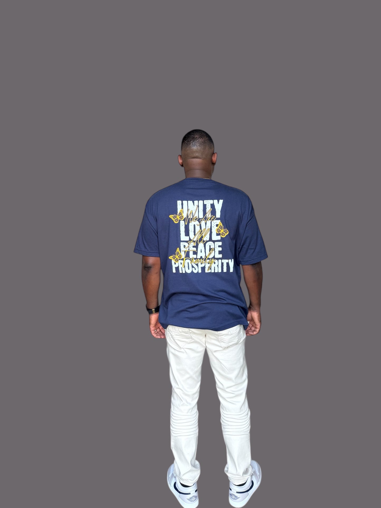 All Love Tee Navy/White/Gold
