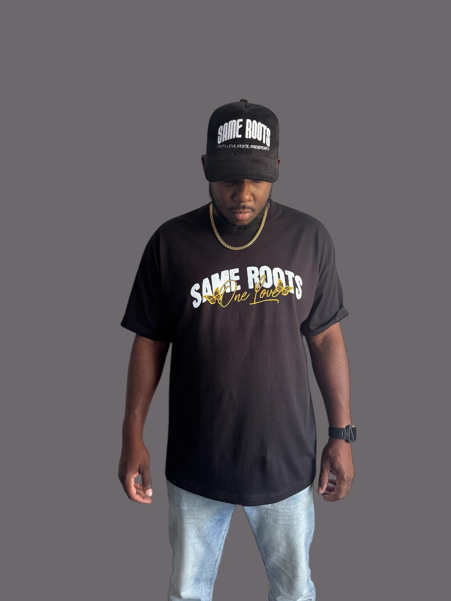 All Love Tee (Black/White/Gold)