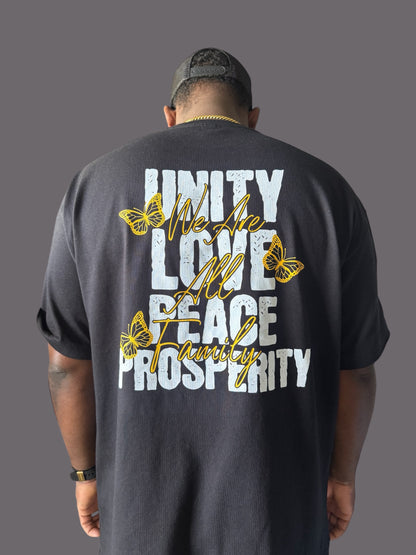 All Love Tee (Black/White/Gold)