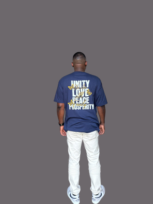 All Love Tee Navy/White/Gold