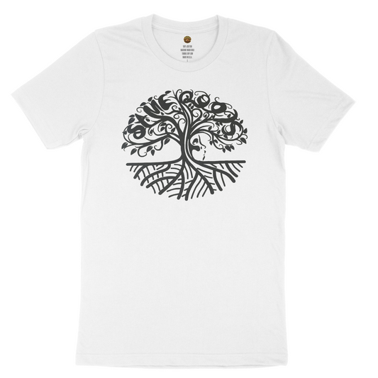 Signature Tree of Life Black Logo Tee (White)